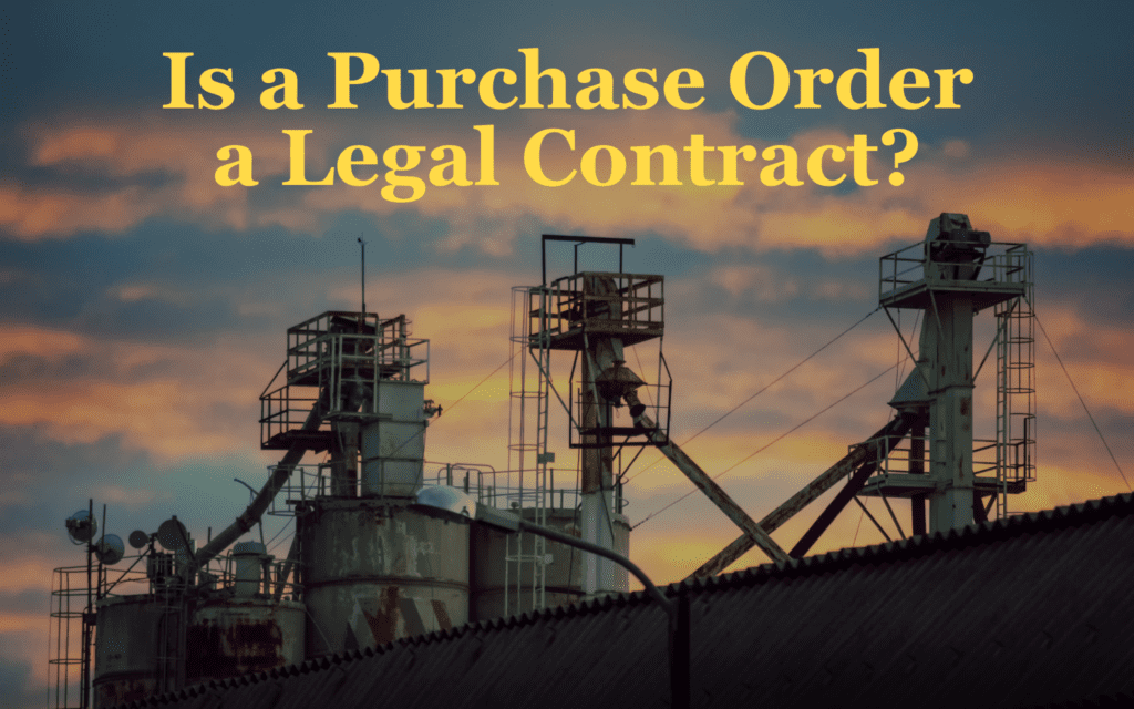 Is a Purchase Order a Legal Contract