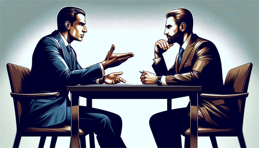 a factoring consultant engaging in a negotiation