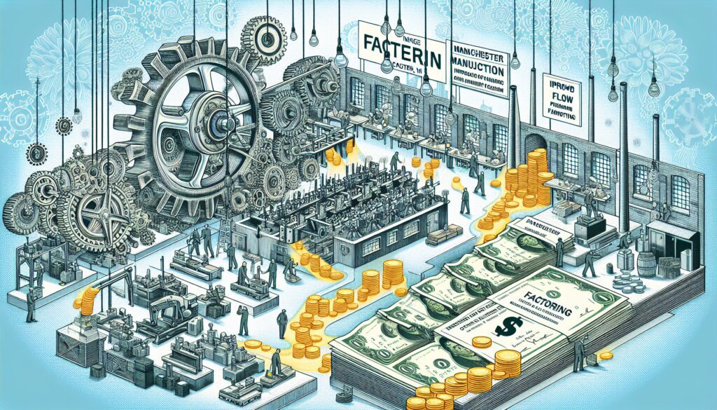 A manufacturing facility with improved cash flow through factoring