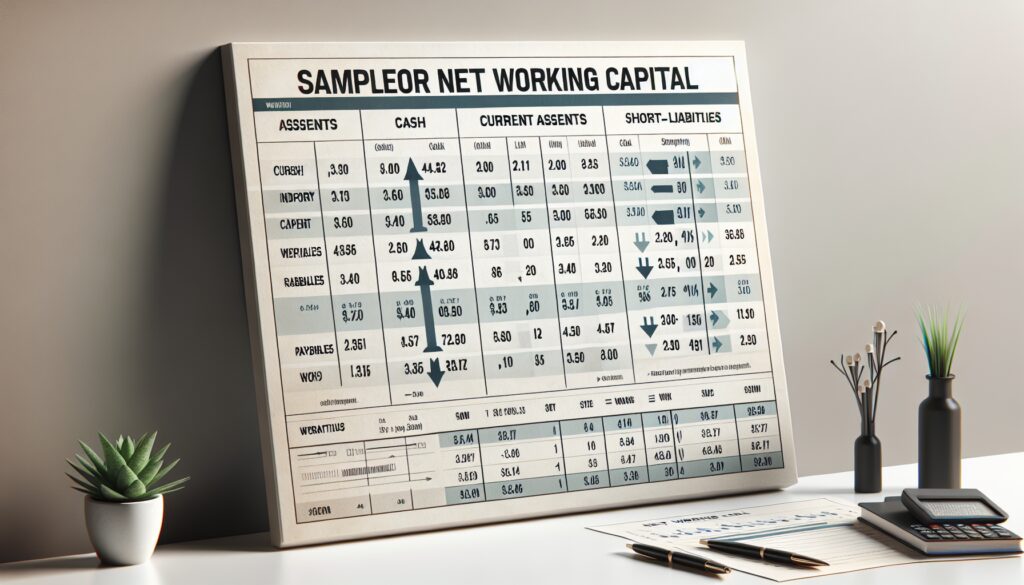 The calculation of net working capital