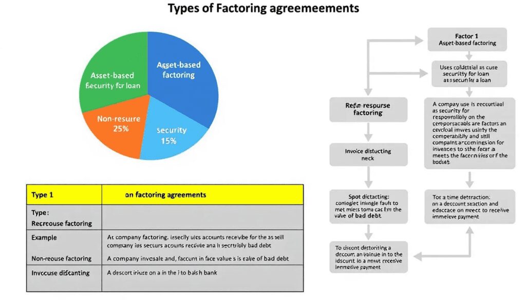 Different types of factoring agreements with each unique feature