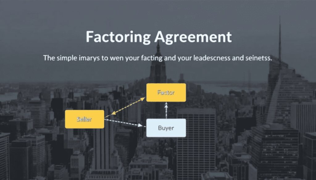What is a factoring agreement including key components