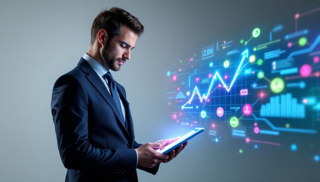A business professional using an invoice factoring calculator for informed decisions