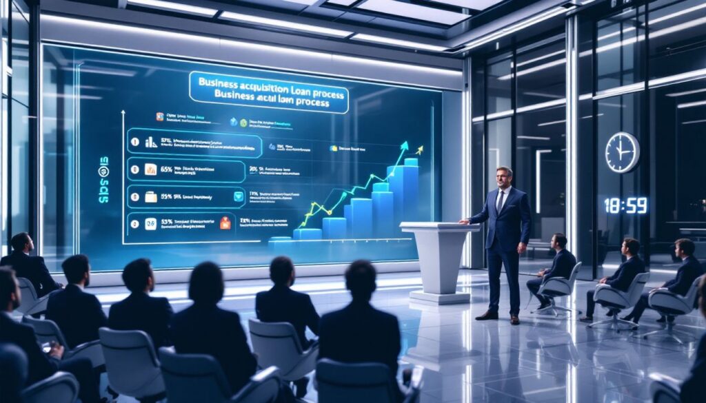 The business acquisition loan process highlighting key steps