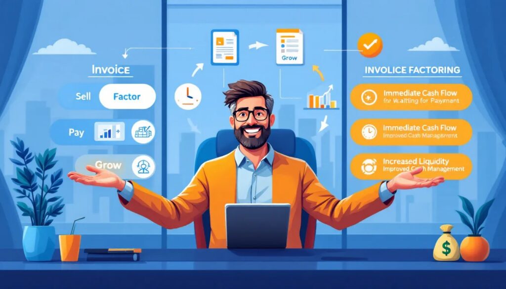 A business owner enjoying the benefits of invoice factoring