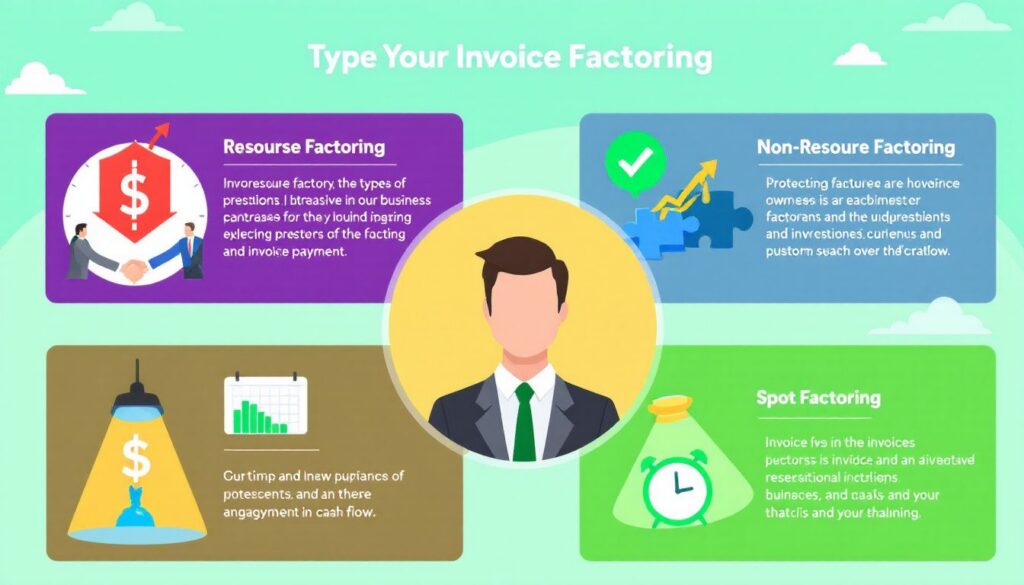 Different types of invoice factoring explained visually